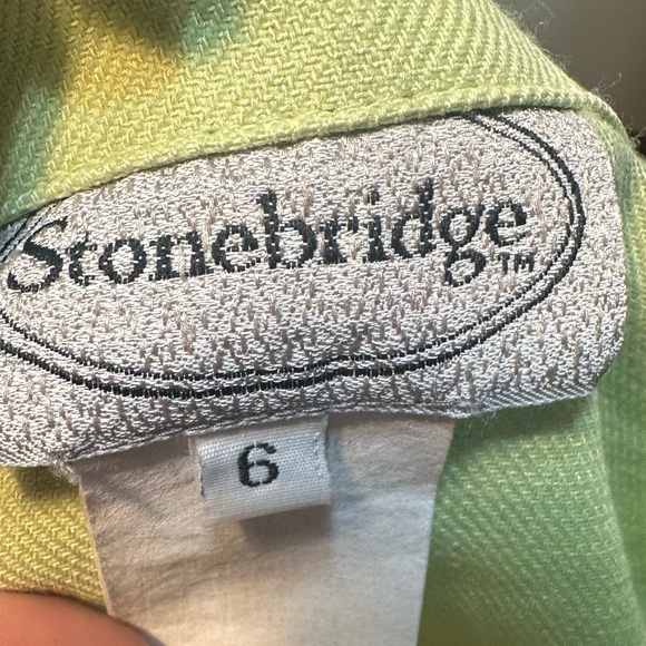 Vintage Y2K retro western soft line green woman size 6 blazer top - Picture 4 of 13